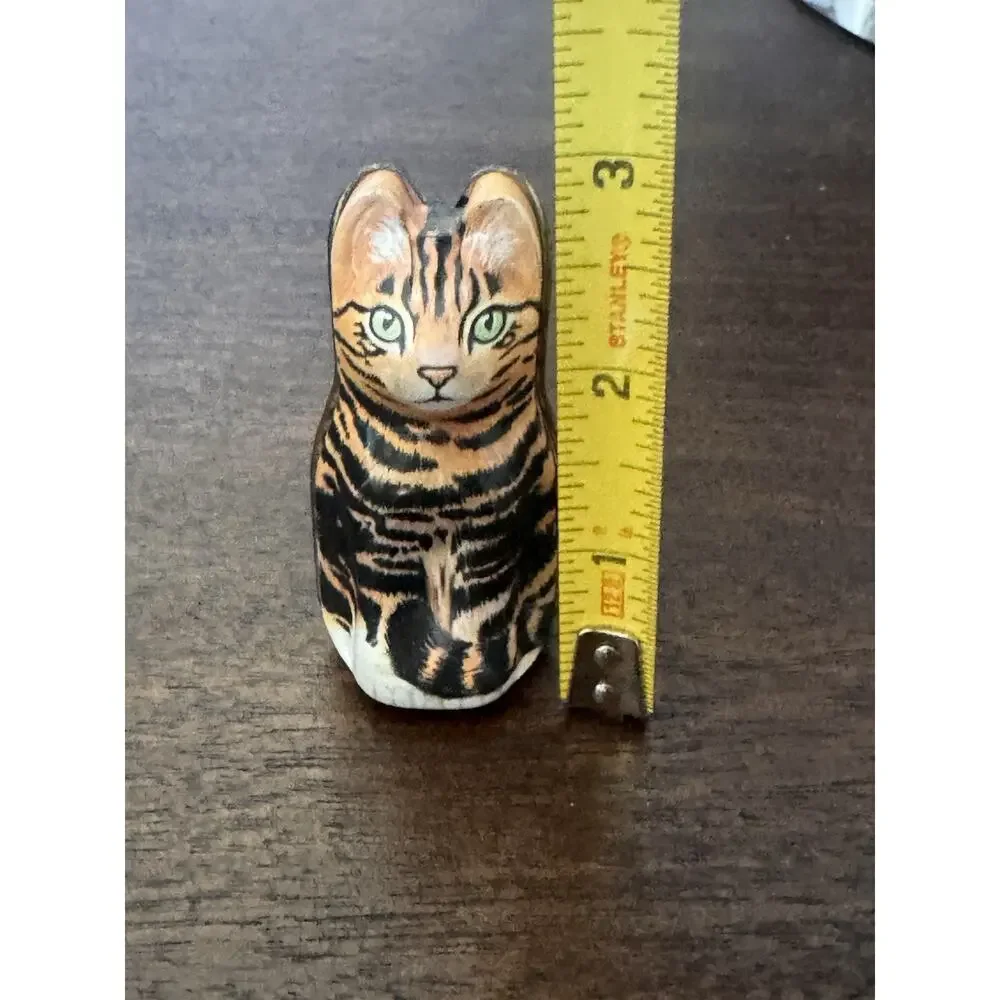 Vintage Hunkydory Design Dana Kubick Cat Tin Trinket Box Tinware Cat Lady 1986